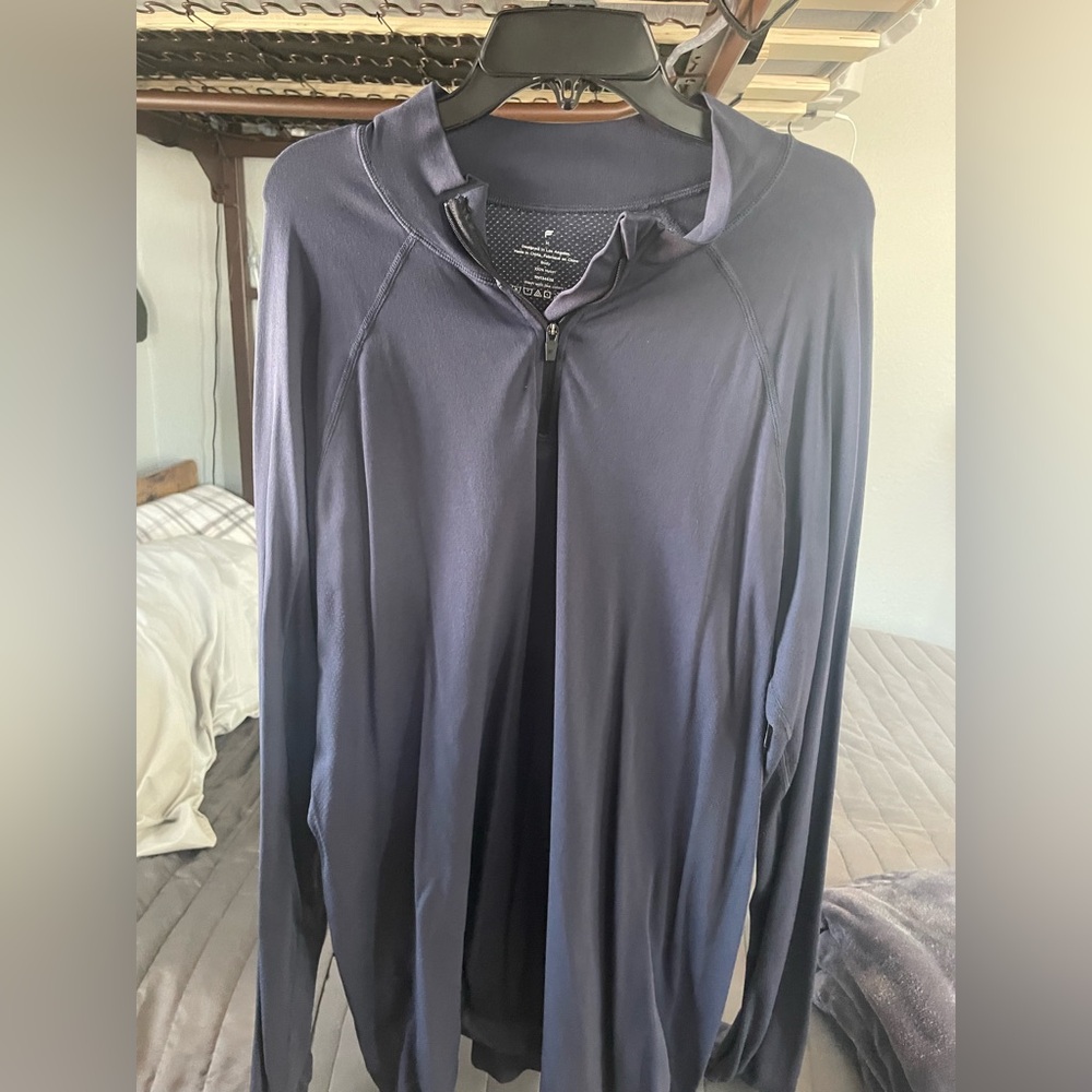 Fabletics Quarter-Zip Navy Blue